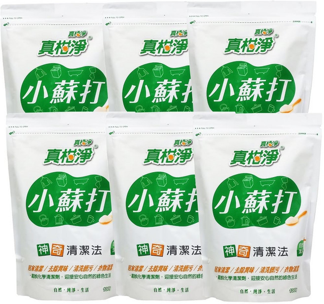 真桔淨 神奇清潔小蘇打粉, 1kg, 4個