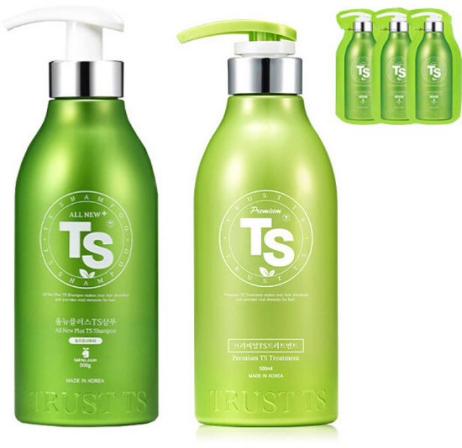 올뉴플러스TS샴푸 프리미엄TS트리트먼트 티에스샴푸 세트, 1개, 500ml