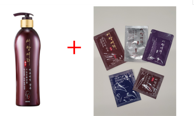[새앙머리] 어유미액 탈모샴푸500ml 구매시 새앙머리상품 각종 샘플증정, 1개