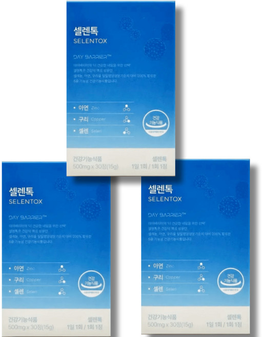 크레논 셀렌톡 활성산소 항산화효능, 3개, 30정