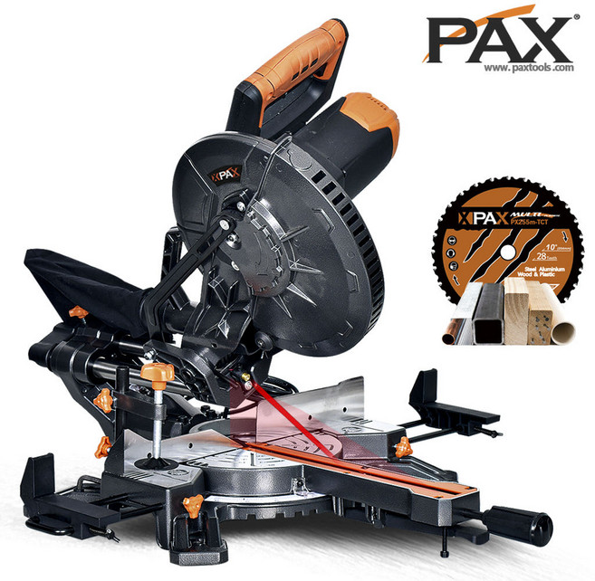 팍스 PX-M6 레이저 멀티 슬라이딩 각도절단기 금속 커팅기 전기톱 원형톱