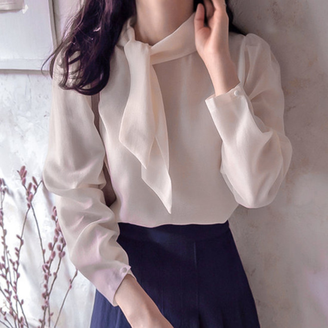 리린 플로리안 봄타이 백포인트 고급미 블라우스 2790192