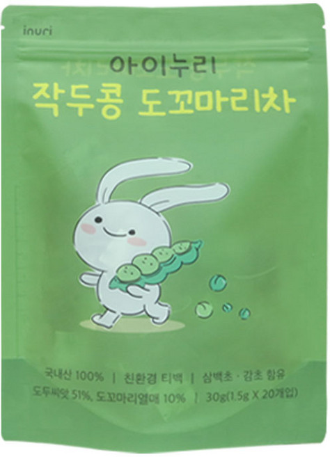 inuri 작두콩 도꼬마리차 티백, 20개입, 2개, 1.5g