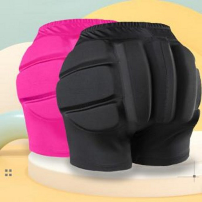 피겨 스케이트 엉덩이 보호대 유아 어린이 노인 어르신 스키 보드 보호패드 보호대 피겨용품, 블랙