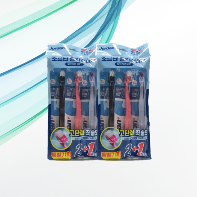 조르단 클린스마일 고탄력 칫솔모 칫솔(3+3입) 1세트 6개입, 2개