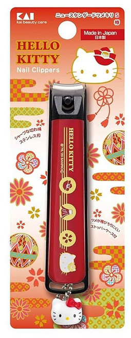 카이 KAI 헬로우 키티 마스코트 네일 발톱 손톱깎이 S사이즈 레드, 1개