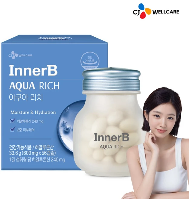 이너비 아쿠아리치 더블업 히알루론산, 56정, 1개 - 쿠팡