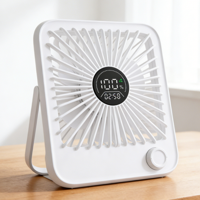 Ambition 탁상용 무선 휴대용 선풍기, B화이트, sk-102