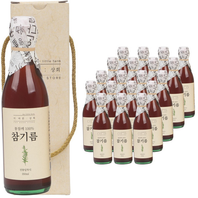 [ 고급선물세트 ]더바른상회 1구 선물세트 5호 ( 외국산 전통 참기름350ml ), 20개, 350ml