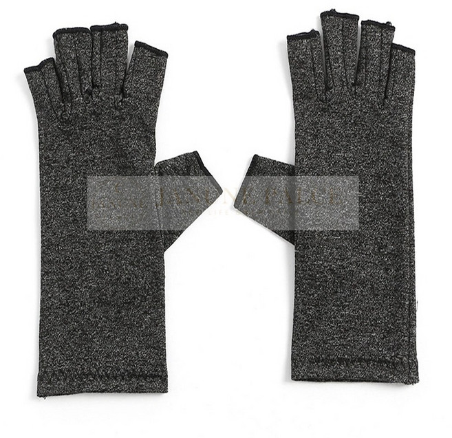 재넌 압박장갑 손가락 마디 관절 통증 압박 손목보호대 반장갑 L 스포츠 운동, 형(지압)-S, 1개