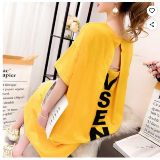 루즈핏 반팔 롱 원피스 379