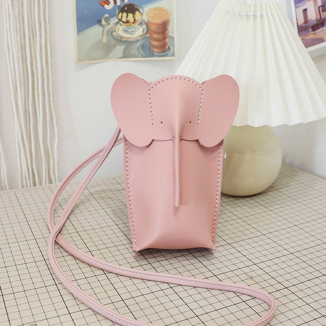 핸드백 DIY 패키지 여성 미니 크로스백 손뜨개 가방 선물용 수제작 재료 포함, 핑크 DIY제품 완제품x, 1개