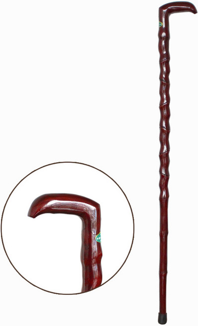 물결 지팡이 l나무 원목 노인 보행 실버용품 효도선물, 1개, 상세페이지 참조