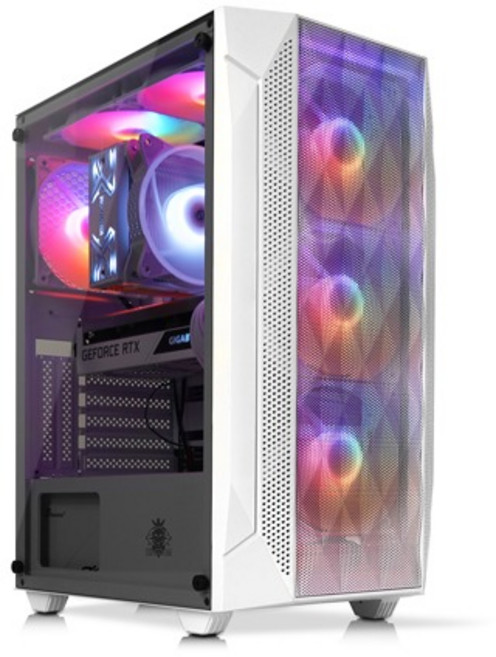 [쏘이지컴] 조립 컴퓨터 조립PC 게이밍 고사양 게임용 본체 풀세트 본체 롤 오버워치 메이플 배틀그라운드 팰월드 디아블로 피파 로아 마인크래프트 로블록스 호라이즌 컴퓨터본체, TYEP A 본체, WIN11 Pro, 500TB, 32GB, 화이트