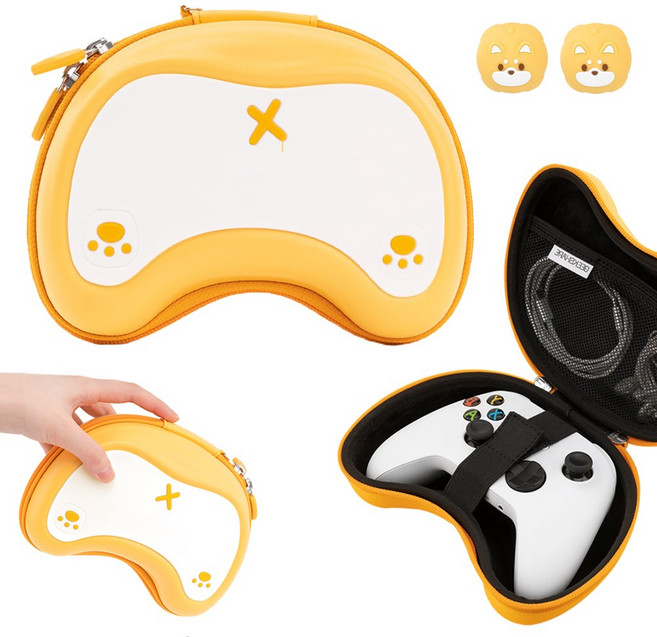 긱쉐어 웰시코기 컨트롤러 케이스 파우치 가방 프로콘 PS 4 5 듀얼센스 XBOX 4세대 패드 호환, 1개