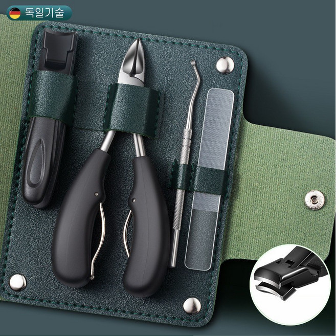 전문가용 고급 발톱깎이 세트 4종 그린, 1세트