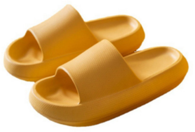 말랑말랑 마카롱 층간소음 슬리퍼 거실화, 옐로우, 1개