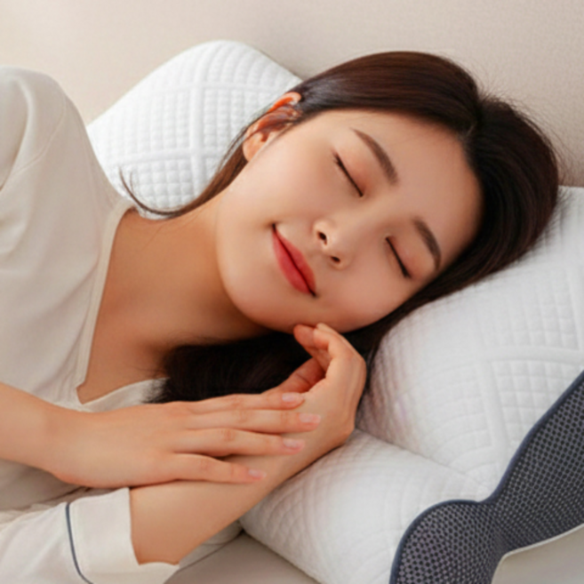 기도열림베개 경추전만수면 경추전만수면베개 경추베개사용법, 화이트, 1개