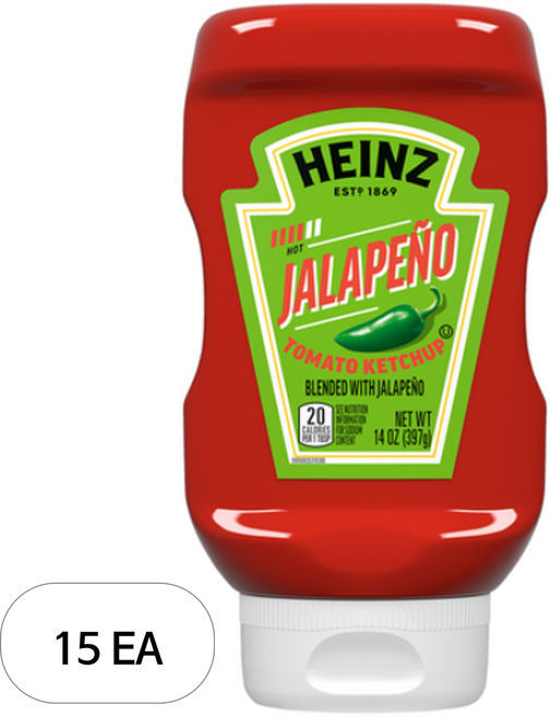하인즈 할라페뇨 토마토 케첩, 397g, 15개