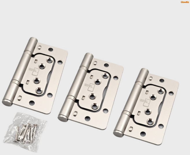 방문용 강철 경첩 4인치 3개입 부드러운 양턱형 이지경첩, 화이트