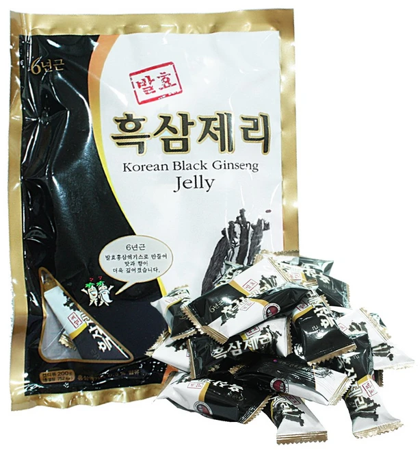 햇사랑식품 6년근 발효흑삼제리 200g, 3개 - 쿠팡