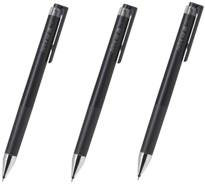 파이롯트 수성펜. 젤잉크펜 젤펜 부드럽게써지는 펜 쥬스업 0.5mm 블랙(3개), 3개