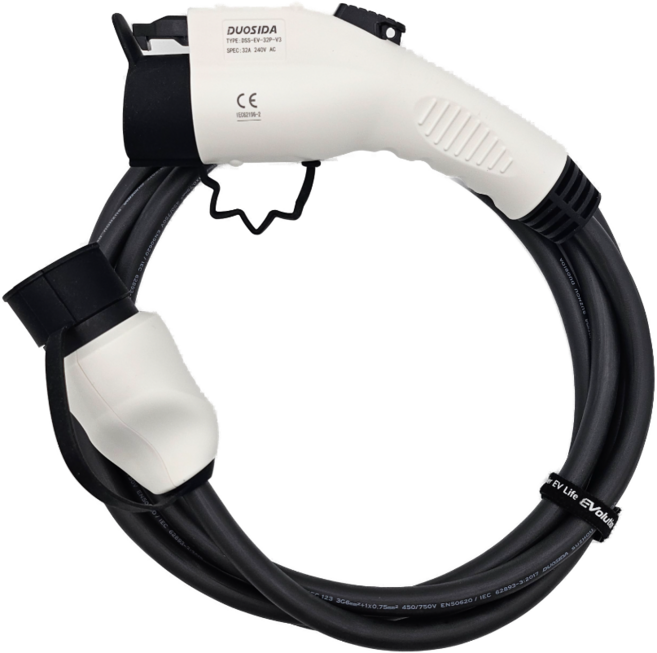 전기차 충전기 B타입 완속 5핀 커넥터 3M 7kW 가정용 충전케이블 테슬라 아이오닉5 포터2 EV6 니로 코나 봉고 EV PHEV, 1개