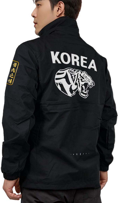 로카 호랑이 특전사 백호 타이거 남성 방수 방풍 바람막이 자켓