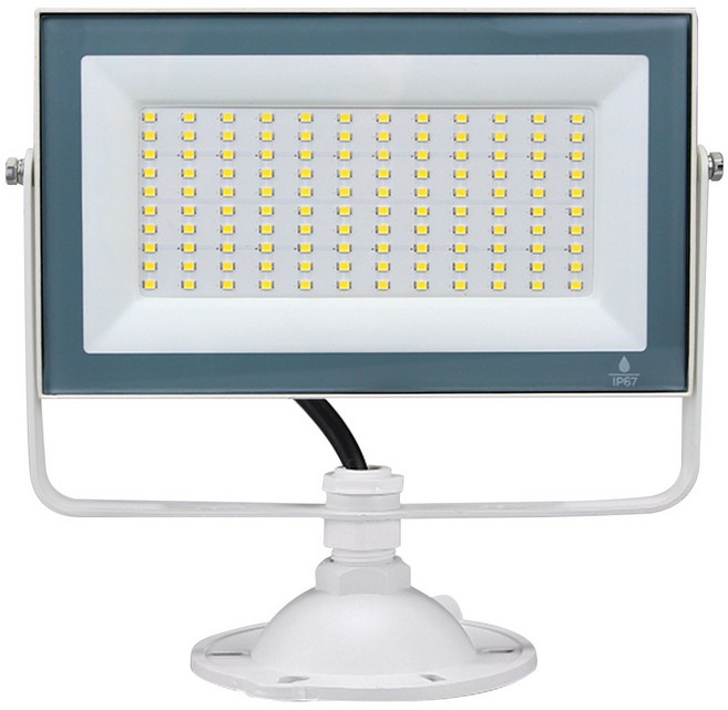 두영 LED 투광기 방수 IP67 야외 공장 간판 수영장 조명 보안등, 화이트/주광색, 1개