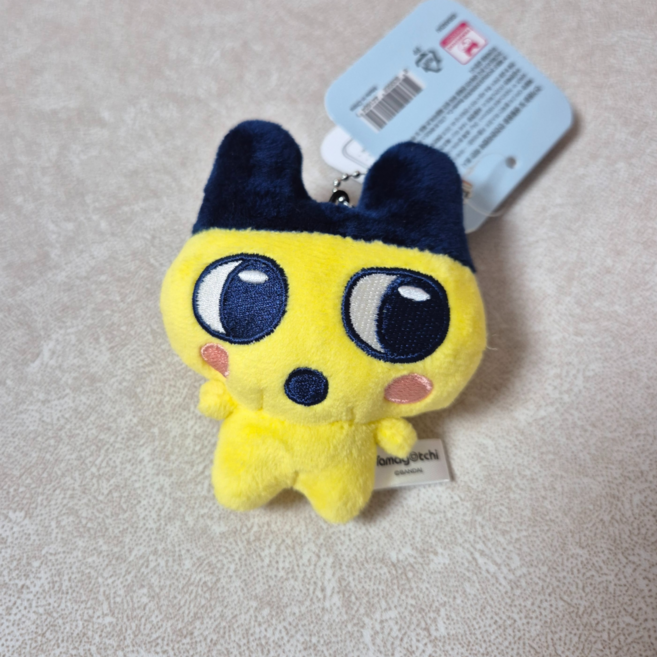 다마고치 마메치 키링 반다이 정품 10cm 단초미, 1개, 엘로우