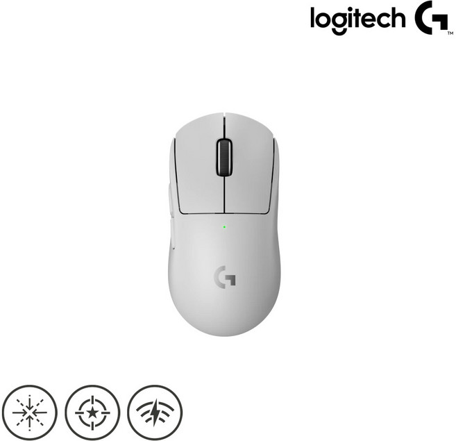 로지텍 PRO X SUPERLIGHT 2 무선 마우스 910-006, 지슈라 2, 화이트