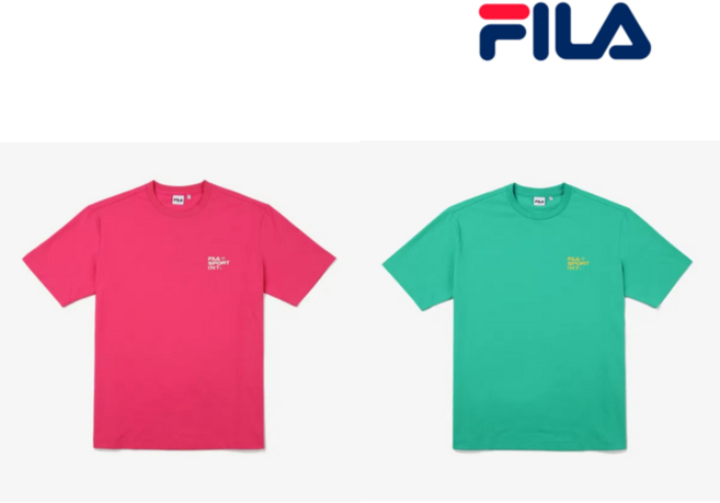 휠라 남여 공용 컴포트핏 인터내셔널 그래픽 티셔츠 FS2RSF2135X MRG