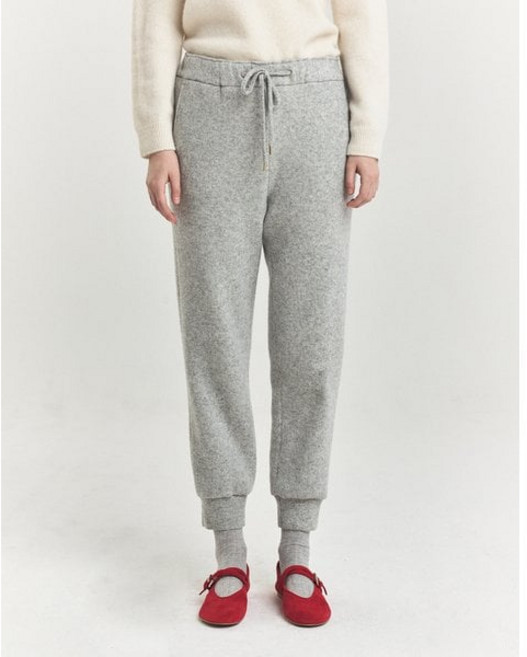 정품 헤지스레이디스 울혼방 밴딩 트랙 팬츠 라이트그레이 HSPA4D900G1