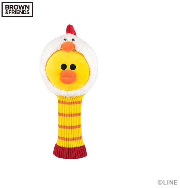 [라인프렌즈] 치킨샐리 우드유틸 커버 V2, 1개, 치킨샐리(옐로우)