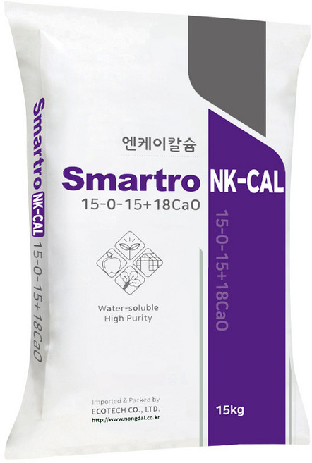 스마트로 NK-CAL NK칼슘 유니칼슘비료 질산태 NK 멀티 복합비료 고추 관주용비료, 1개, 15kg