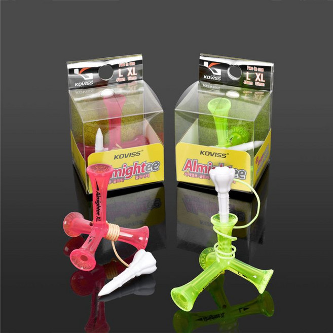 브라더스골프 코비스 올마이티 골프 삼발이티 높이조절기능 VS128, 핑크