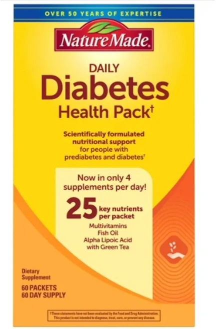 네이쳐 메이드 [3 개 SET] 다이어베틱 건강팩 60팩 Nature Made Diabetes Health 60pack, 3개, 60정 - 쿠팡