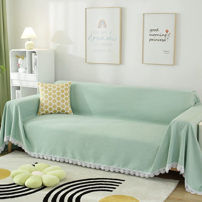 안붙는 풀커버 쇼파커버 덮개 미끄럼 보호덮개, 1개, 32 빈 그린 쉘레이스