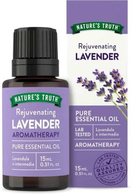 에센셜 오일 테라피 네이처 트루스 아로마테라피 퓨어 라벤더 0.51 플루이드 온스, Lavender, 1개, 15ml - 쿠팡