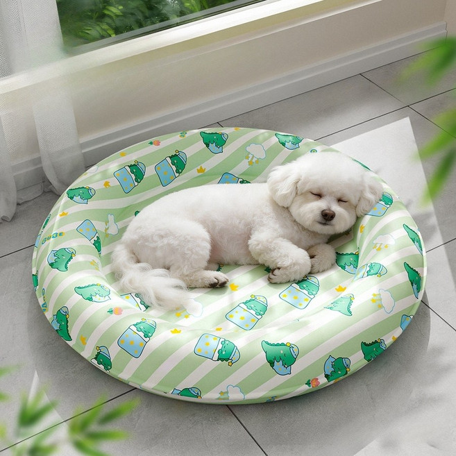 DOA 반려동물 쿨링 매트 강아지 고양이 여름 아이스 침대, 1개, 크라운 퍼플