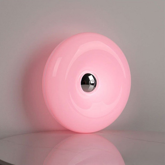 히즈엔 led 무선 무드등 인테리어 도넛 조명, 핑크(USB 전원)