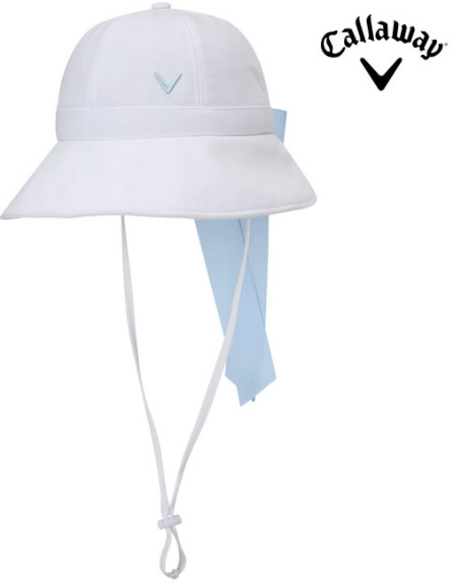 캘러웨이 2025 우먼스 블리스 버킷햇 여성 골프모자, 화이트/블루, 1개