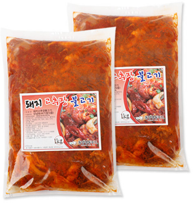 벅스웨이 국내산 돼지고추장불고기 1kg, 2개