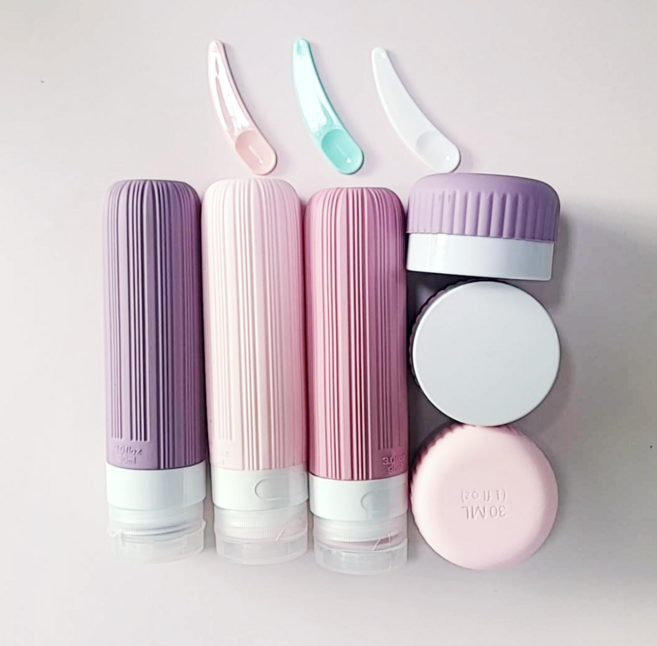 다알리아 고급 실리콘 공병 90ml 30ml 1세트 6개입 기내반입 가능한 여행용 공병, 1개, 핑크레이디 6개입세트