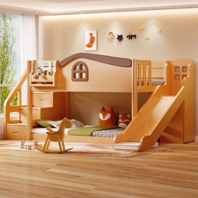 벙커침대 미끄럼틀 침대 키즈 사다리형 이층 복층 2층 계단 조합 주택용 다양한 슬라이드 소형 슬라이딩, 소형 주택용 계단 타기 모델 1200mmx2000mm