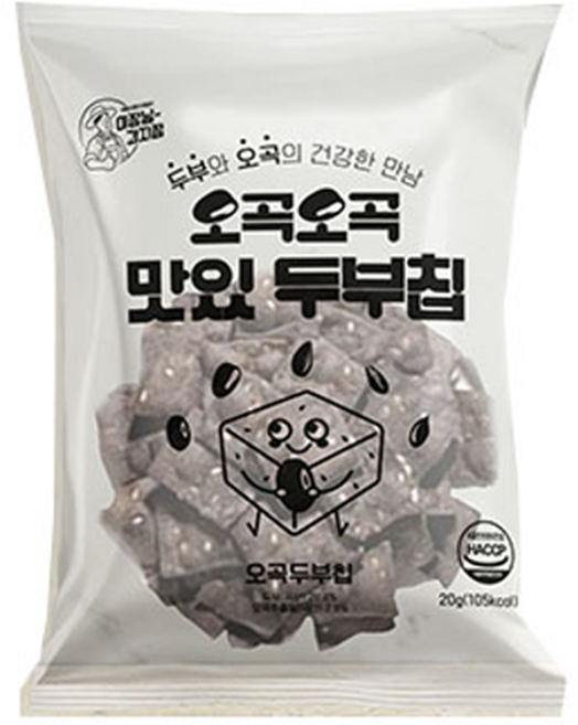 CJ프레시웨이 담양한과 이장님과자점 오곡두부칩, 40개, 20g