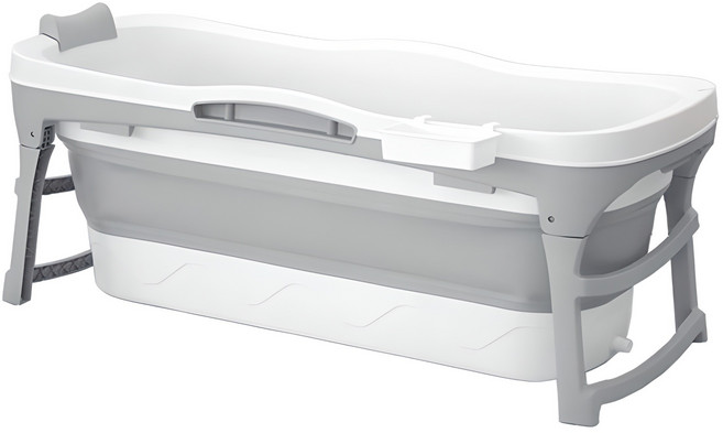 샤바스 스칸디나 폴딩 이동식 반신욕조, 그레이, 1개