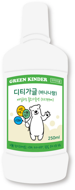 디티 불소 어린이가글 바나나향, 250ml, 1개