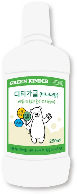 디티 불소 어린이가글 바나나향, 250ml, 1개 - 쿠팡