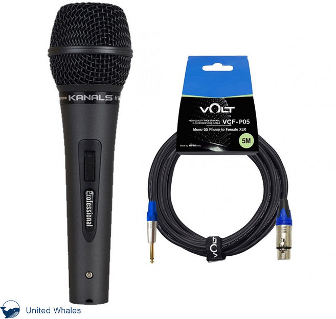 카날스 BKD-101 마이크 유선 다이나믹 마이크 VOLT XLR-55 케이블 5M 세트